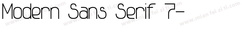 Modern Sans Serif 7字体转换